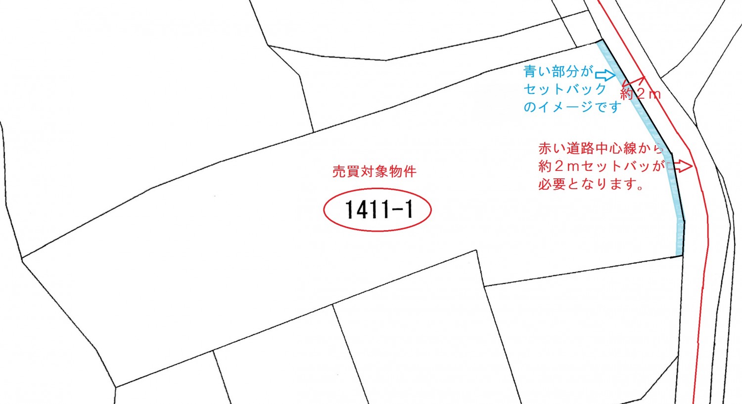 道路と敷地の関係図