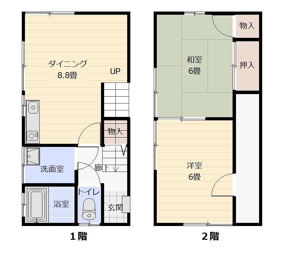 居宅部分の間取図　現況と異なる場合は現況を優先します。