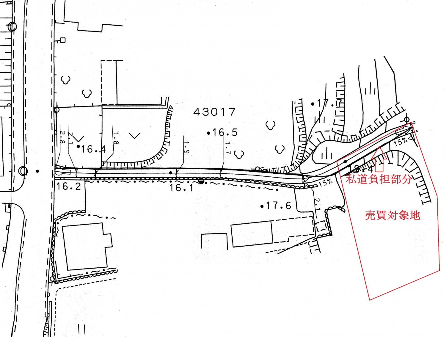 売買対象地の地形は実際とは異なります。