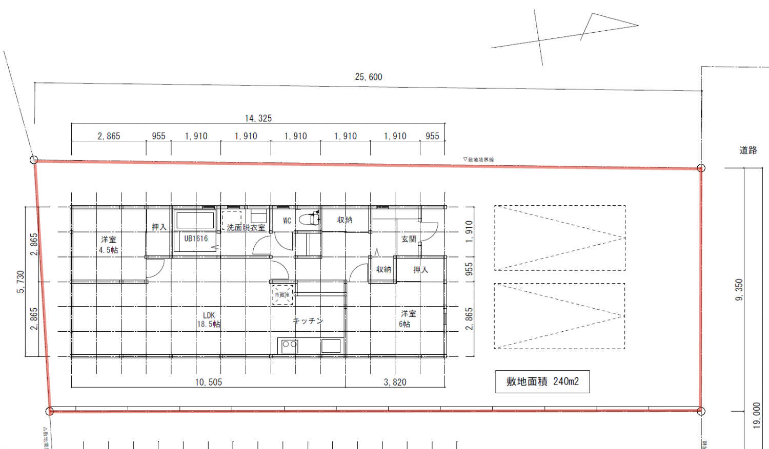 土地図面・建物のイメージです。