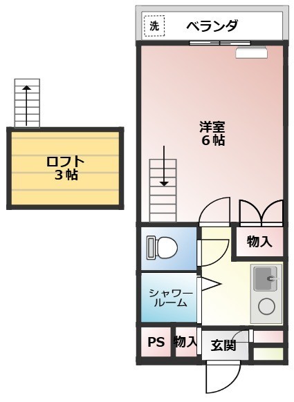 シャワールーム付にリノベーション