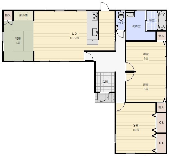 間取り図が現況と異なる場合は、現況を優先します