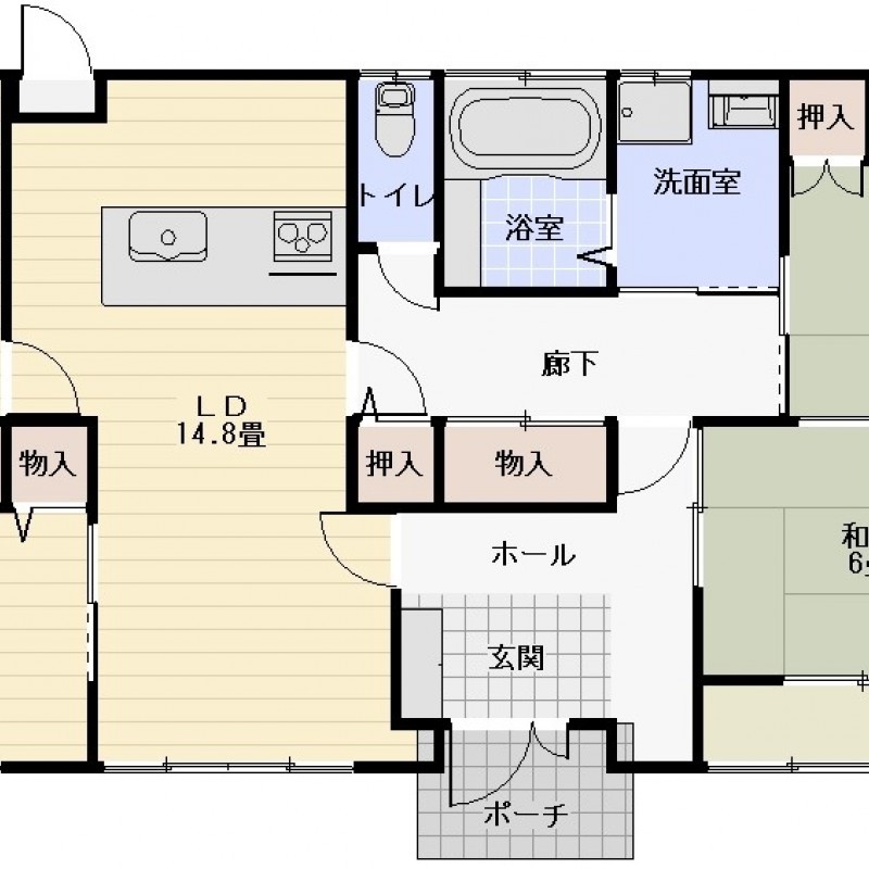 間取り図が現況と異なる場合は、現況を優先します