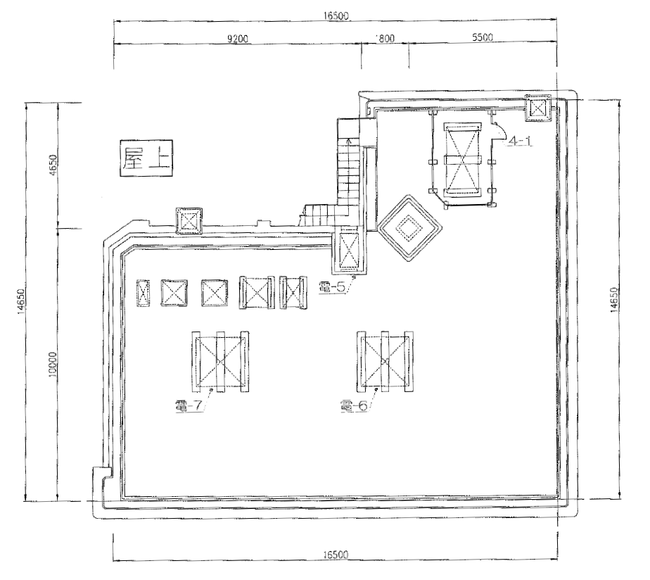屋上　建物平面図