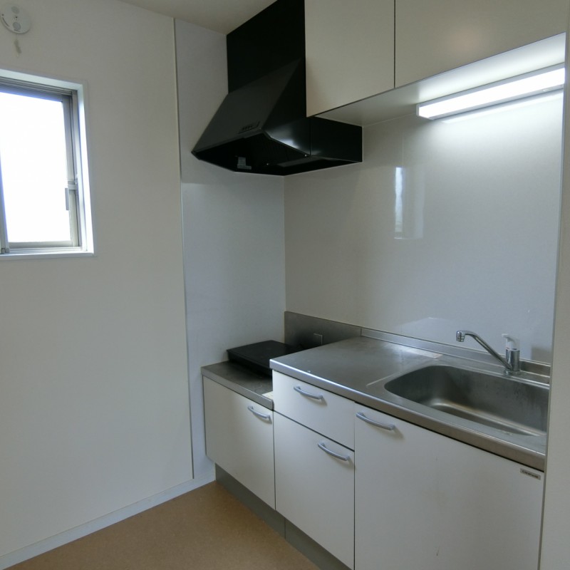 お手入れしやすいキッチンパネル使用