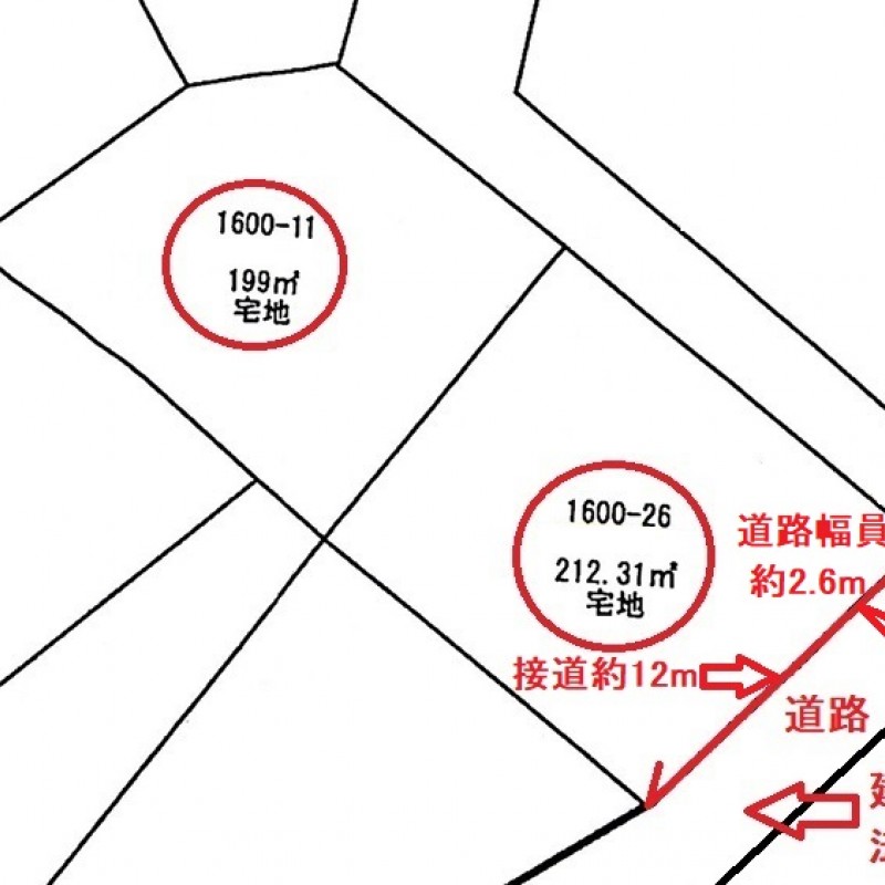 接面道路は法外道路になります。