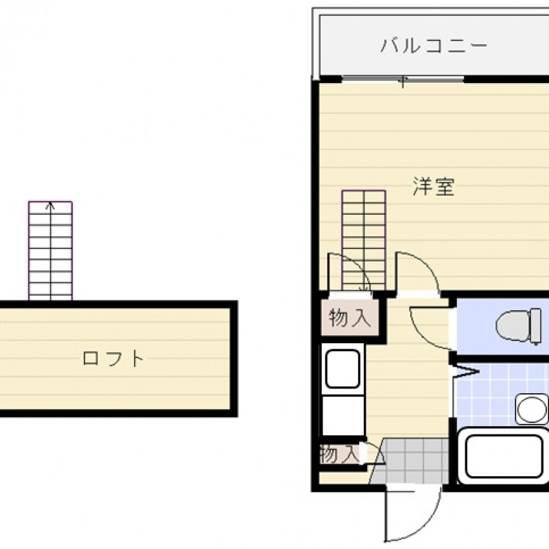 憧れのロフト付き♪