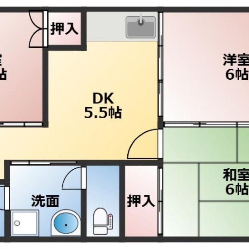 家事動線も良い３DK♪