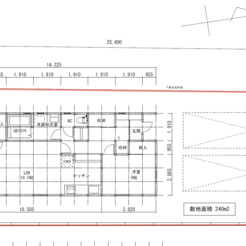 土地図面・建物のイメージです。
