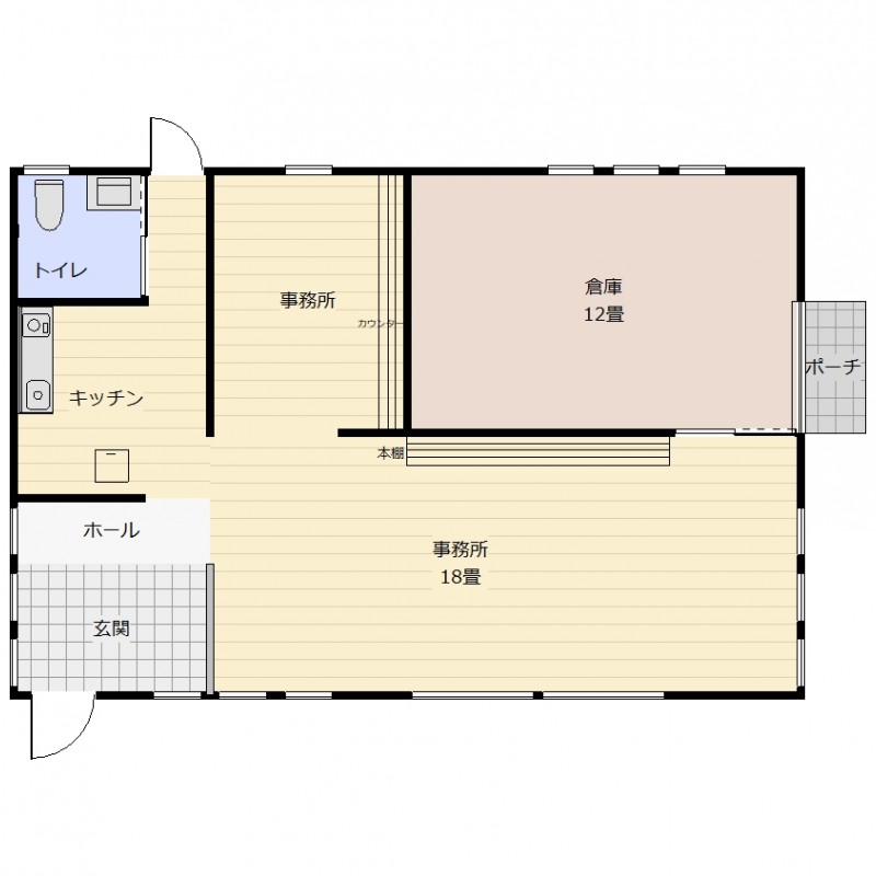 事務所（間取り図が現況と異なる場合は、現況を優先します）