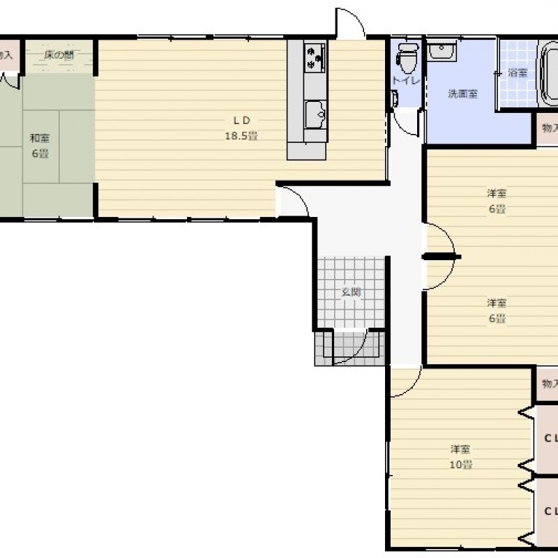 間取り図が現況と異なる場合は、現況を優先します
