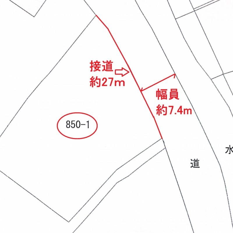 敷地と道路との関係図
