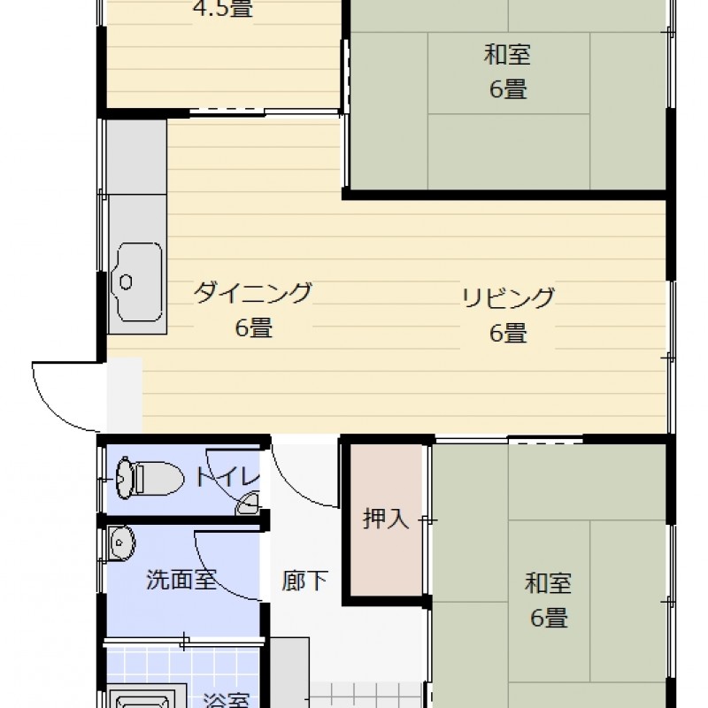 間取り図が現況と異なる場合は、現況を優先します