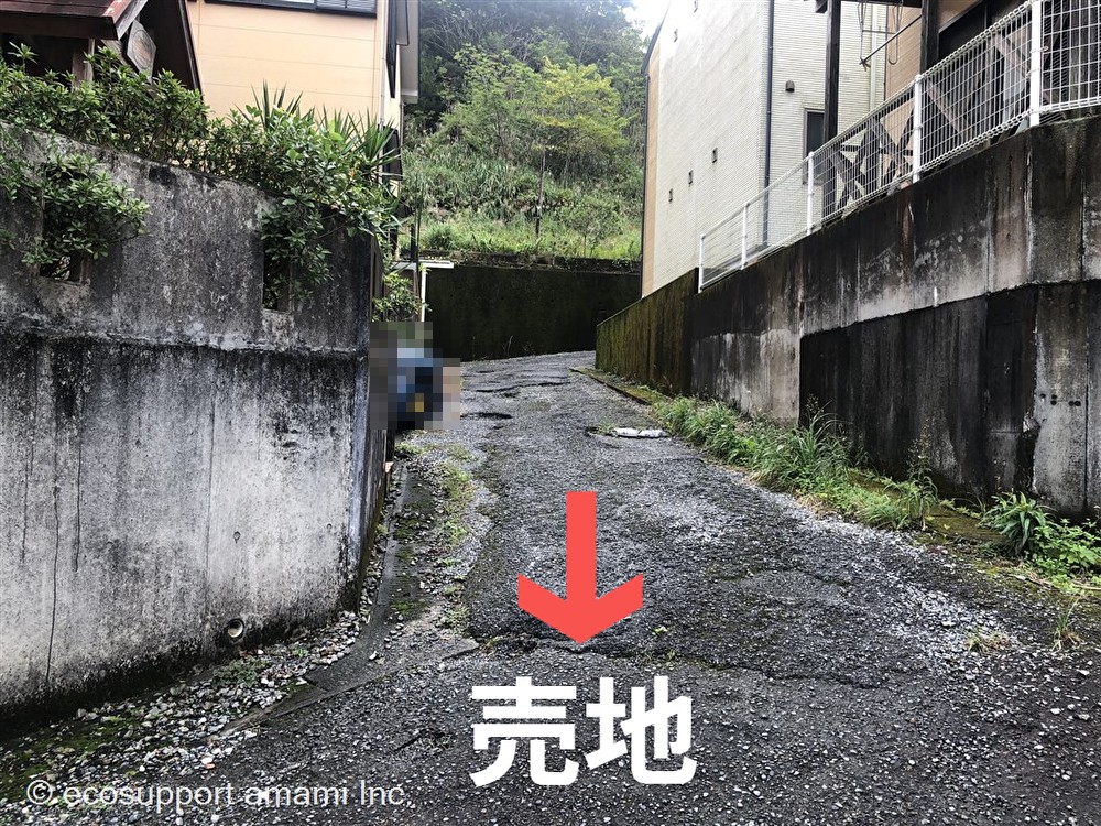 道路②売地→道路