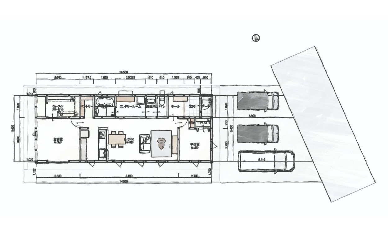 参考建築プラン①平面図