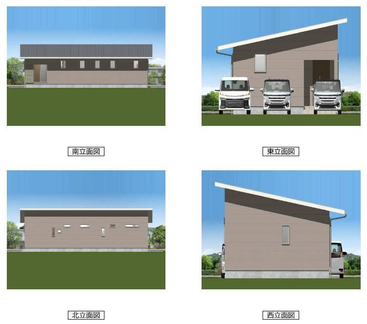 参考建築プラン①立面図
