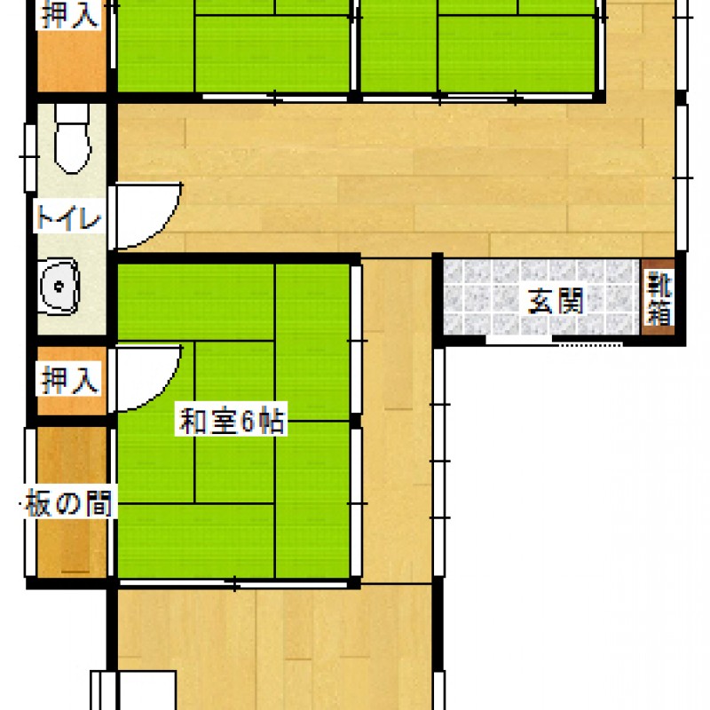 和室⇒洋室リフォーム済のお部屋があります。