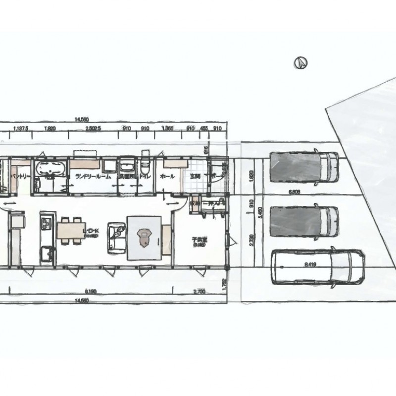参考建築プラン①平面図