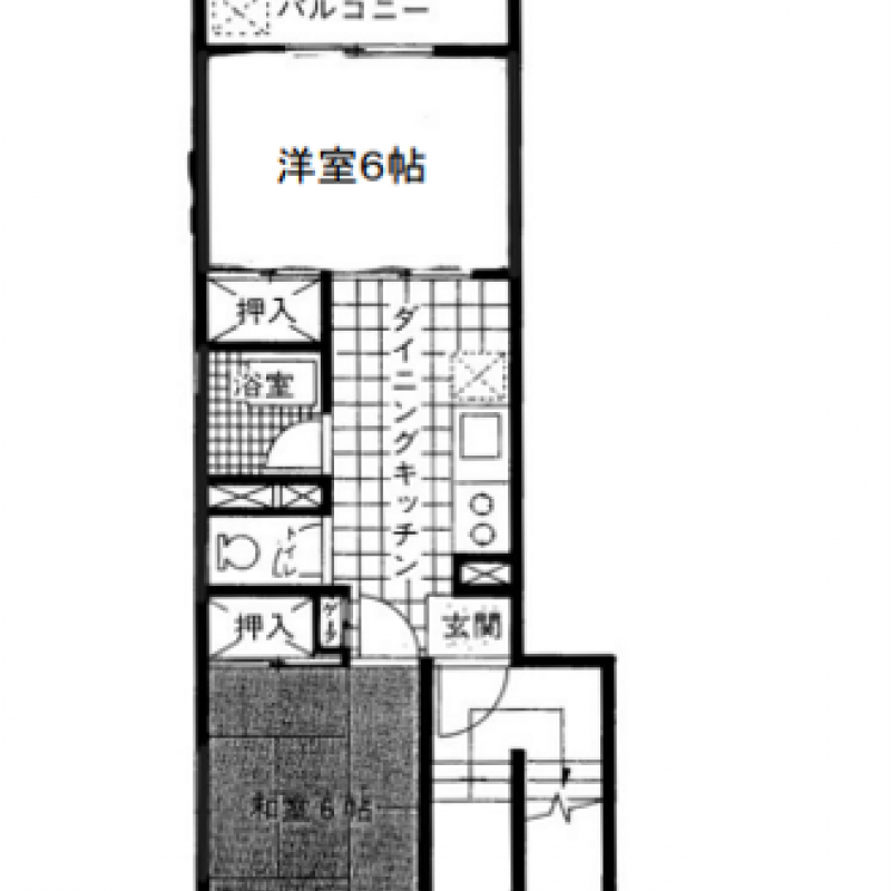 専有面積37.84㎡　バルコニー南向き日当り良い